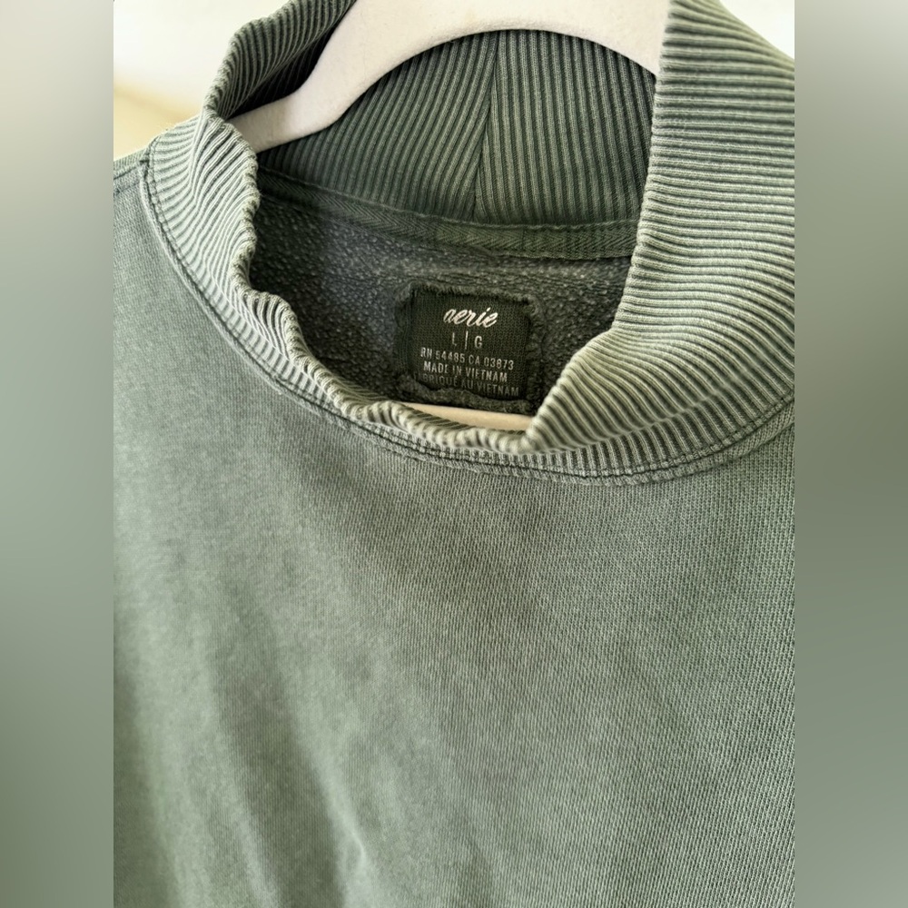 Aerie Green Mock Neck Sweater - Picture 3 of 4